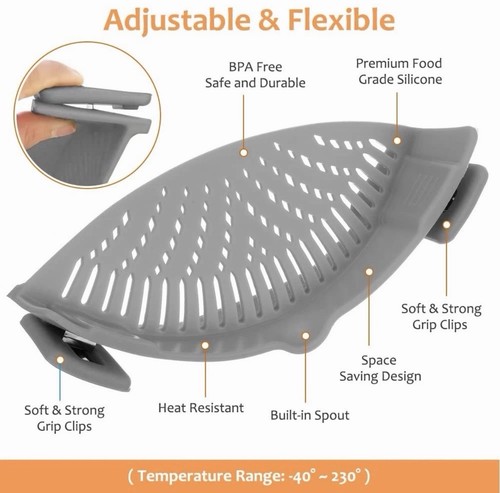 Adjustable silicone clip - adjustable,